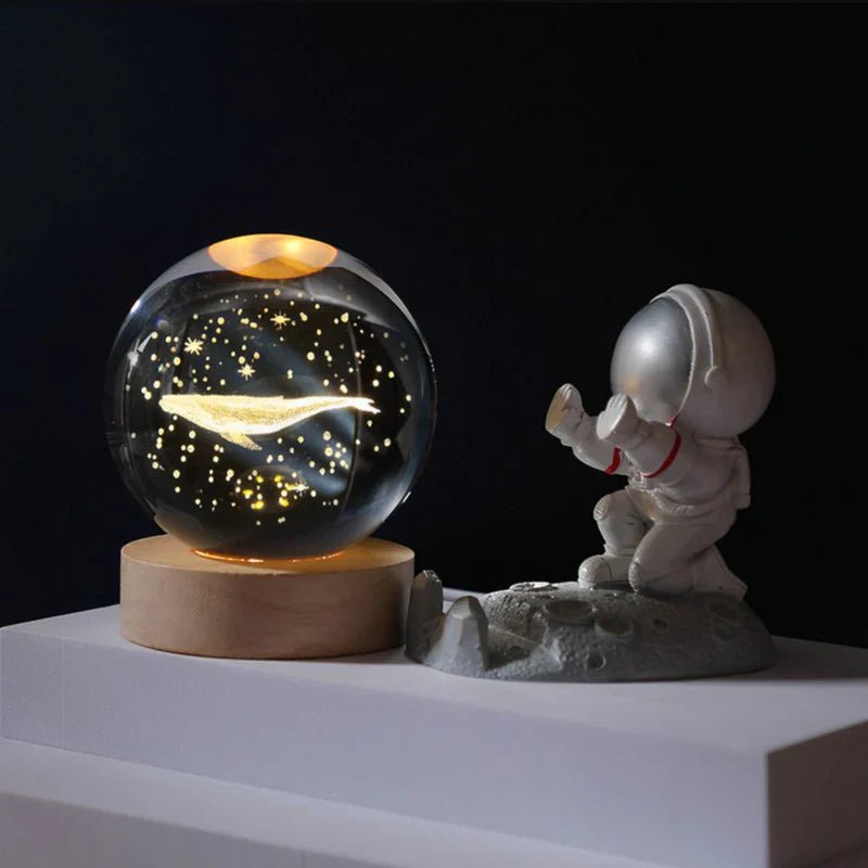 3D Crystal Ball Nightlight Decolamp Solar System Model Decor Science Astronomy Universe Cool Desk Present Space Gifts Decor, - Memories InsiteSolar crystal ball-4